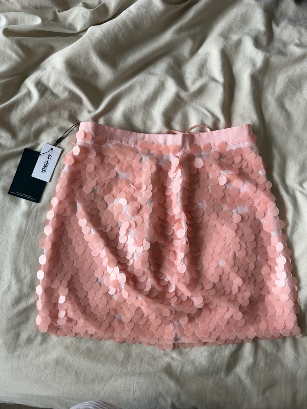 4th & Reckless Pink Sequin Mini Skirt